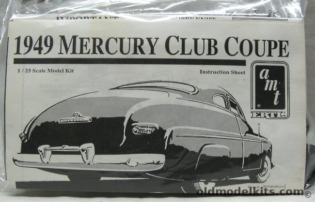 AMT 1/25 1949 Mercury Club Coupe 3 in 1 - Stock / Custom / Drag - Bagged, 6815 plastic model kit